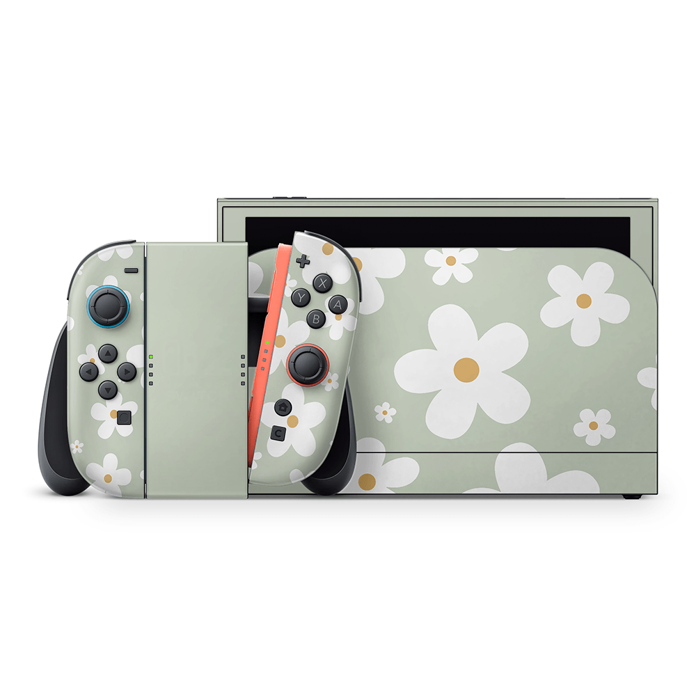 Sage Daisies Nintendo Switch 2 Decal Skin