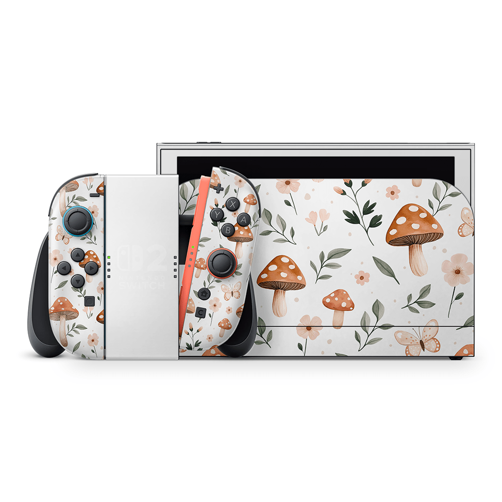 Spring Mushies Nintendo Switch 2 Decal Skin