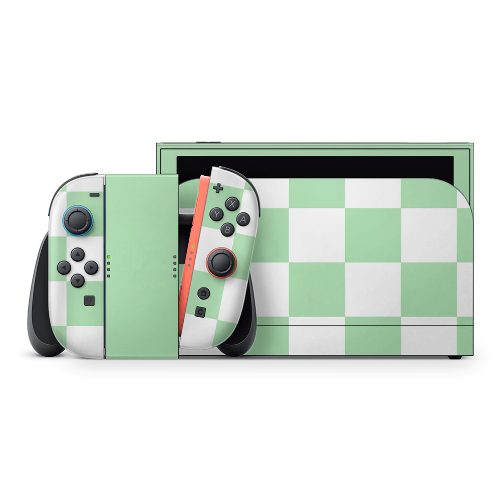 Matcha Checkered Nintendo Switch 2 Decal Skin