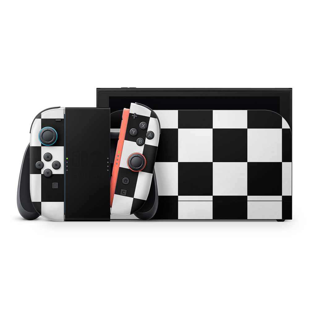 Black Checkered Nintendo Switch 2 Decal Skin