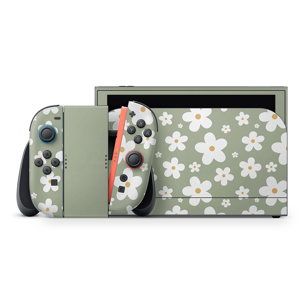 Verdant Daisies Nintendo Switch 2 Decal Skin