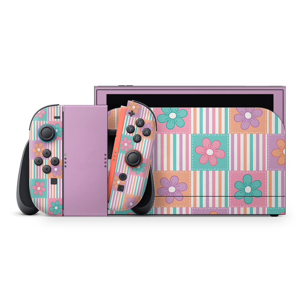 Daisy Patchwork Nintendo Switch 2 Decal Skin