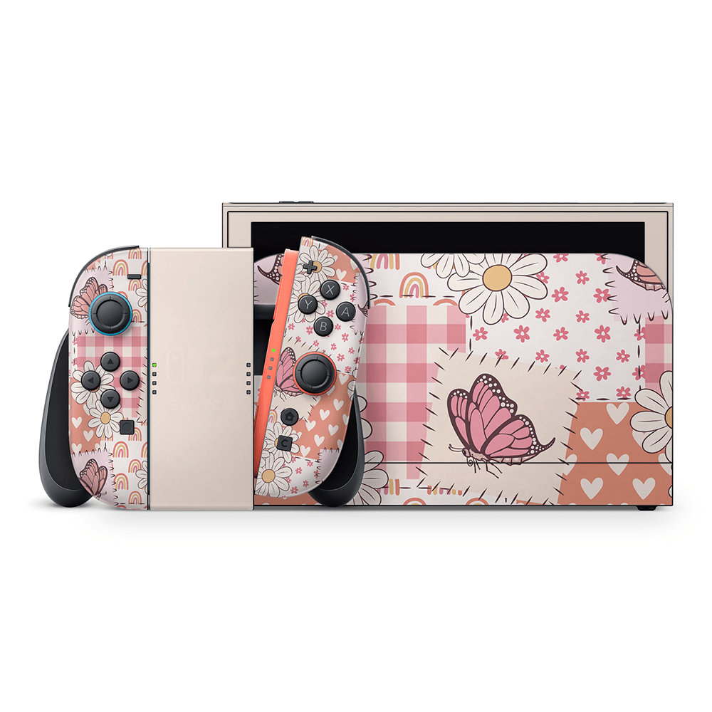 Blush Patchwork Nintendo Switch 2 Decal Skin