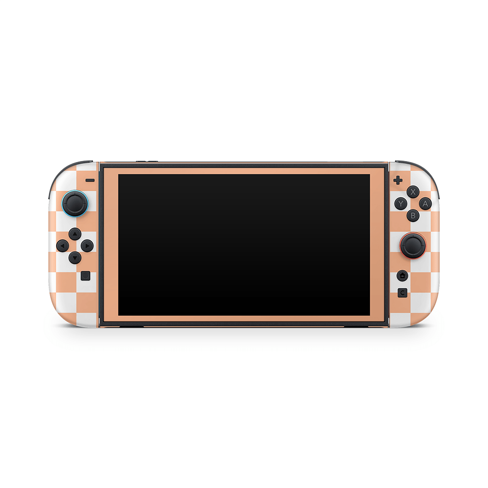 Thai Tea Checkered Nintendo Switch 2 Decal Skin