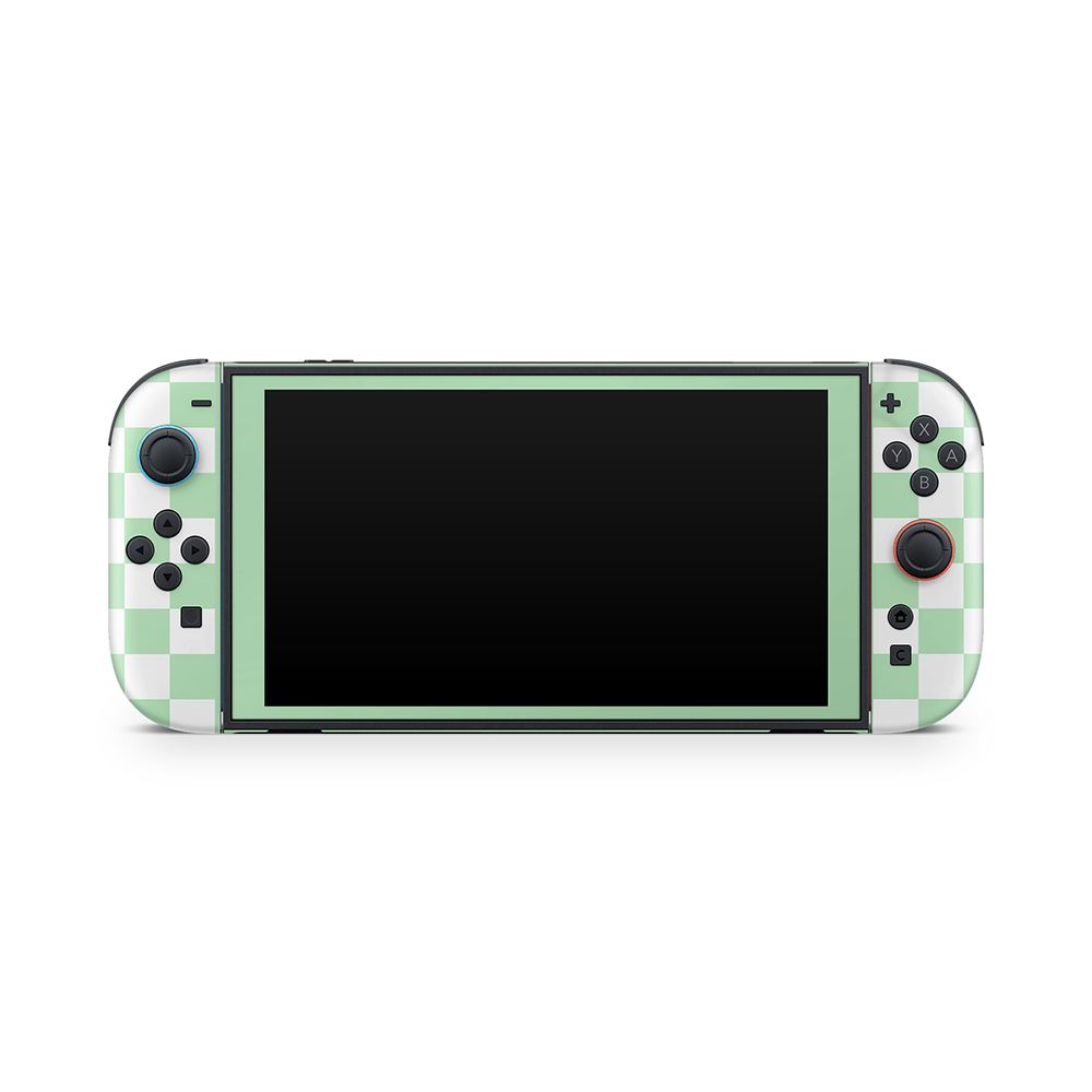 Matcha Checkered Nintendo Switch 2 Decal Skin