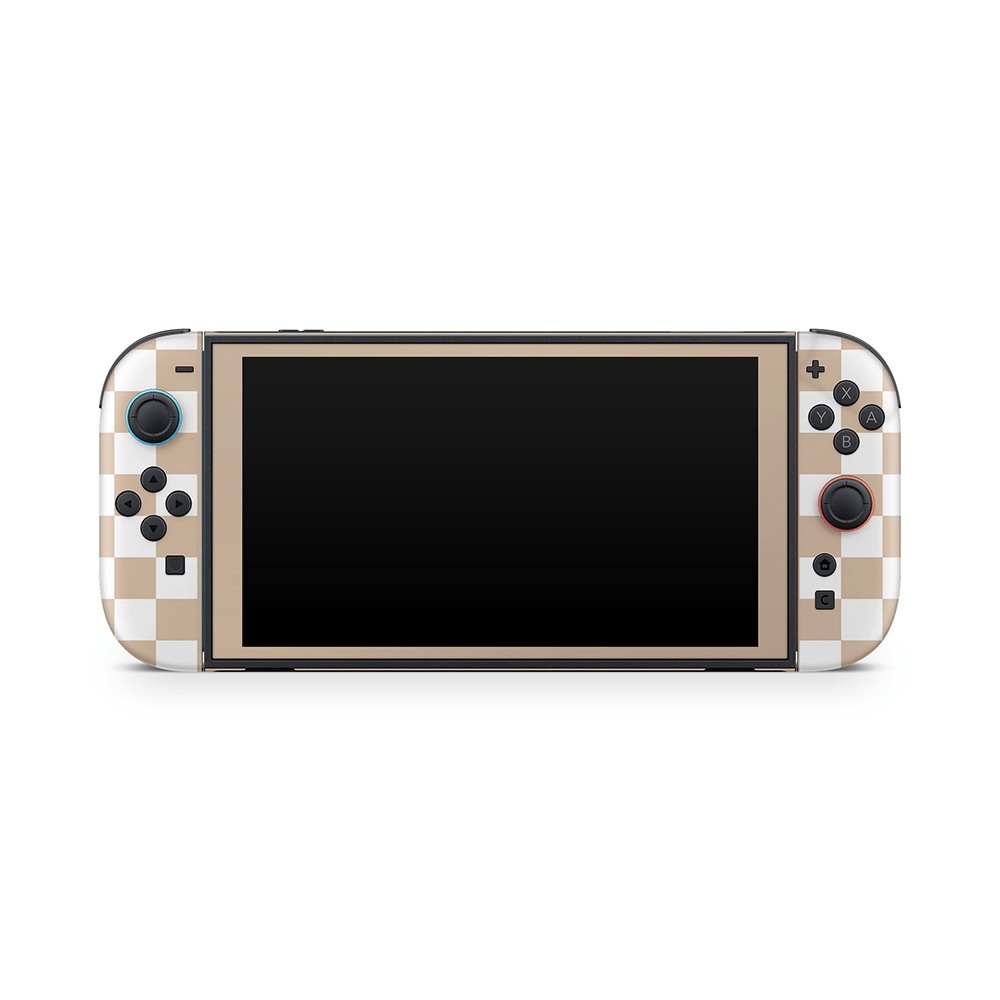 Espresso Checkered Nintendo Switch 2 Decal Skin