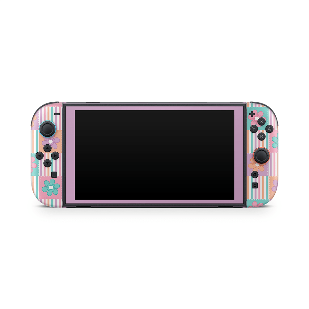 Daisy Patchwork Nintendo Switch 2 Decal Skin