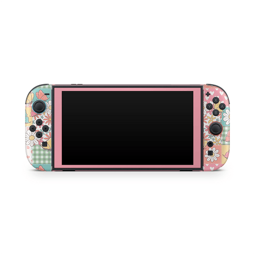 Butterfly Patchwork Nintendo Switch 2 Decal Skin