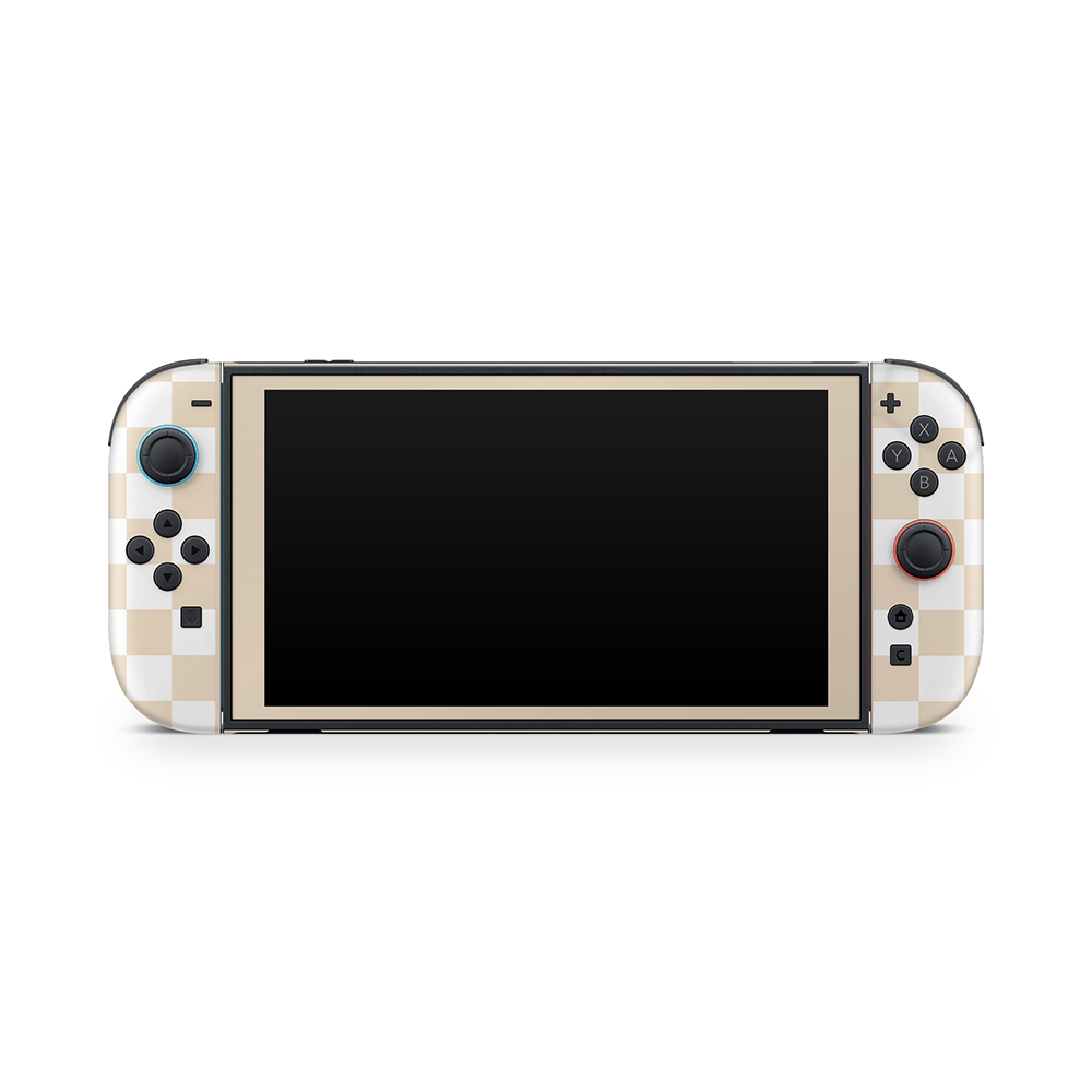 Latte Checkered Nintendo Switch 2 Decal Skin