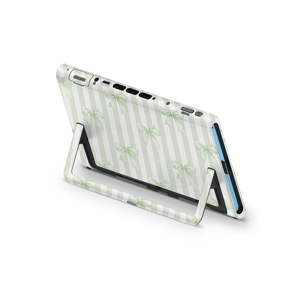 Soft Green Bows Nintendo Switch 2 Decal Skin