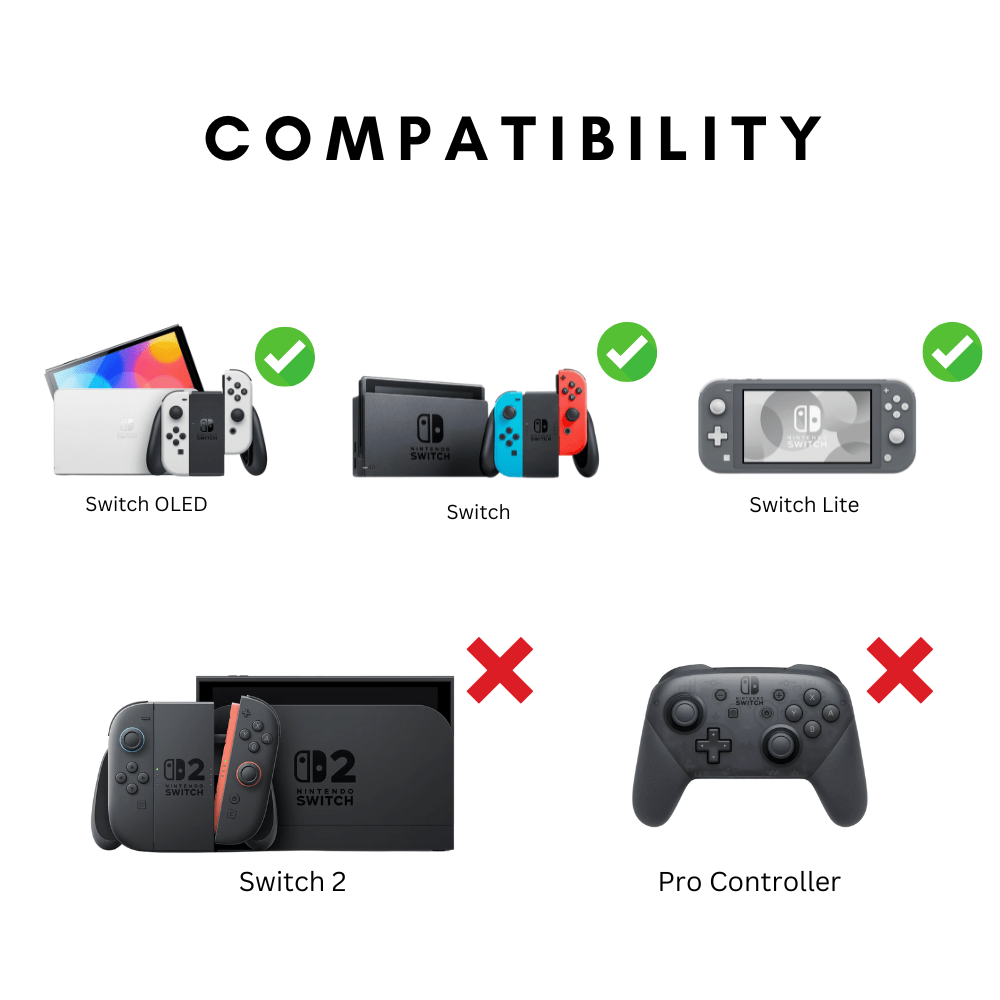 Minty Skies Bows Nintendo Switch Thumb Grips