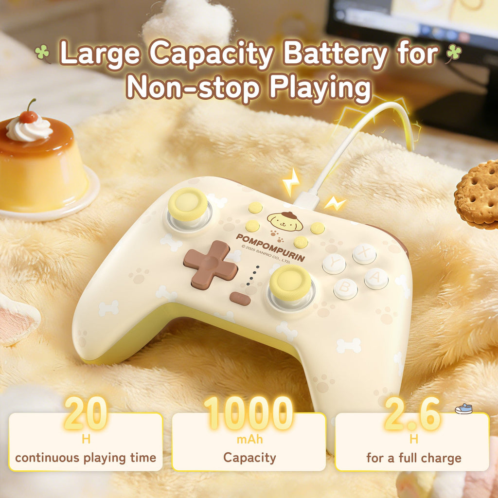 GeekShare Cinnamoroll & Pompompurin Gamepad with Receiver Set For Switch 2/Switch 2017/PC