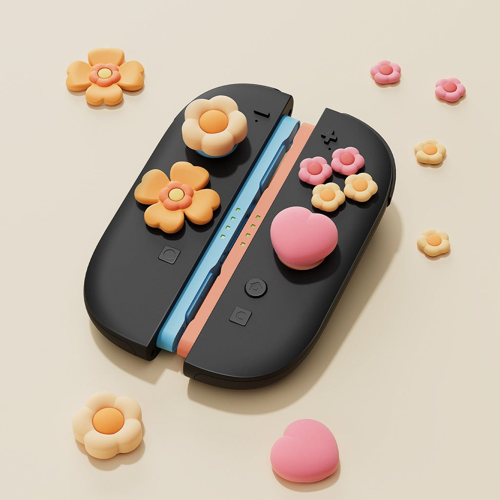 GeekShare Heart Flower Button Caps for Switch 2