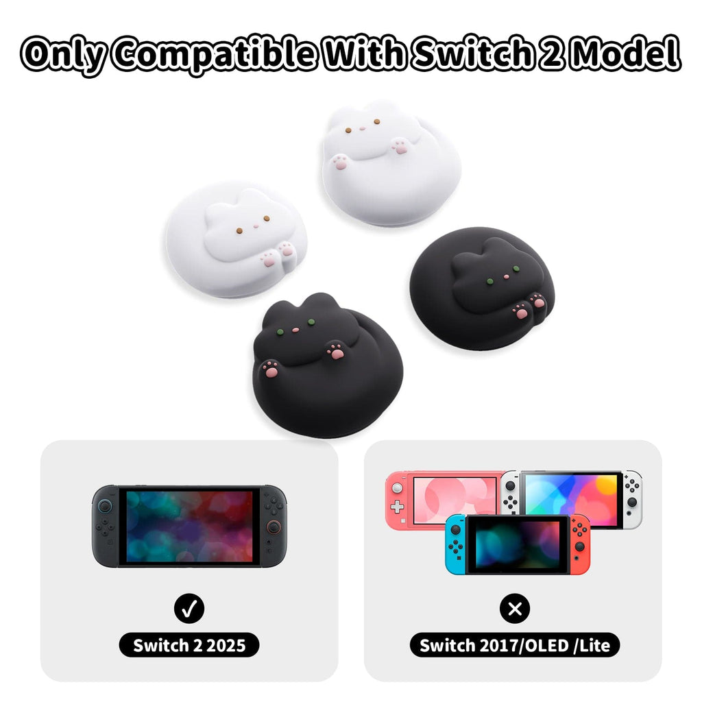 GeekShare Kitty Bun Thumb Grip Caps for Switch 2
