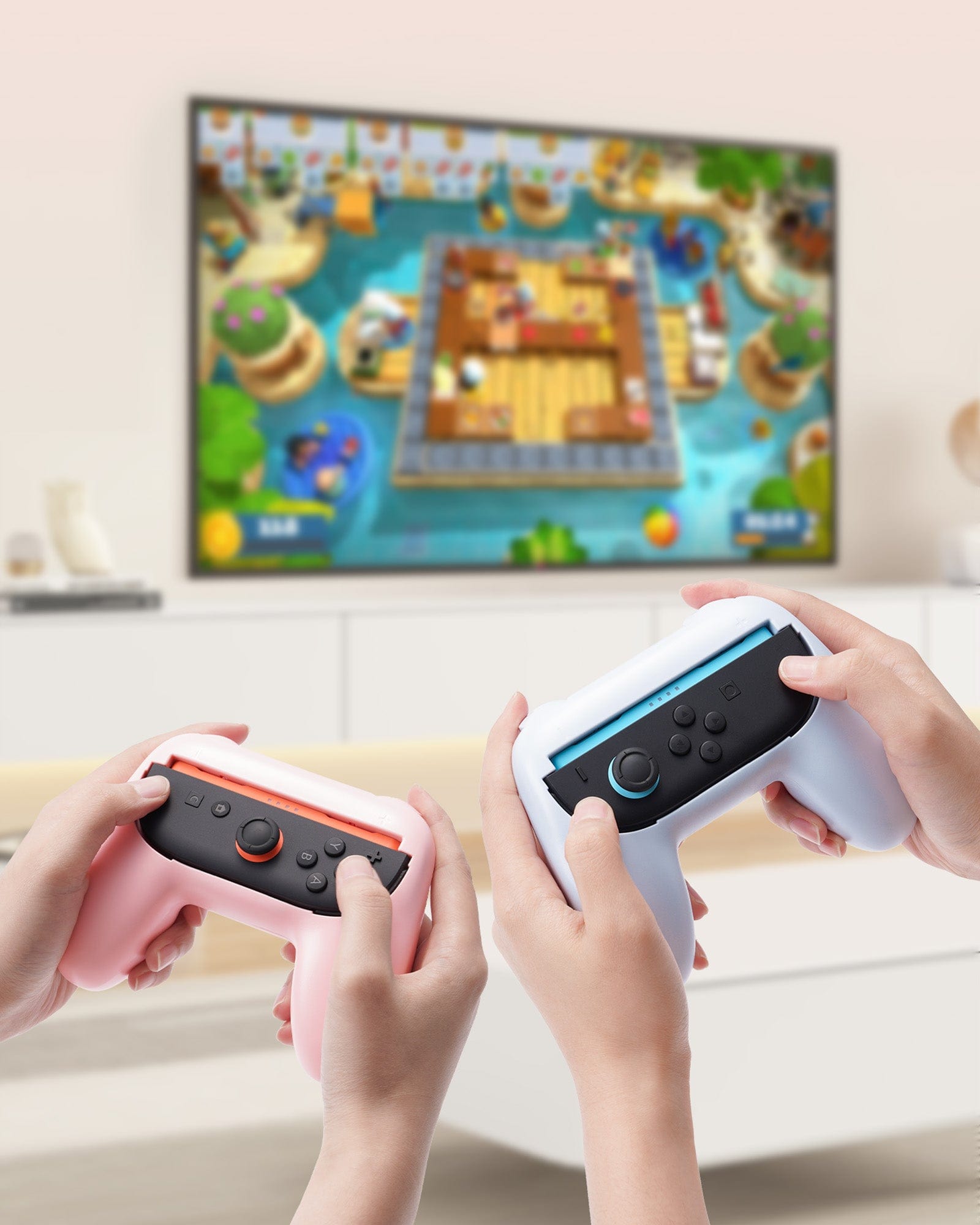 Geekshare NS2 Joycon Enhanced Grip (Pink + Blue)