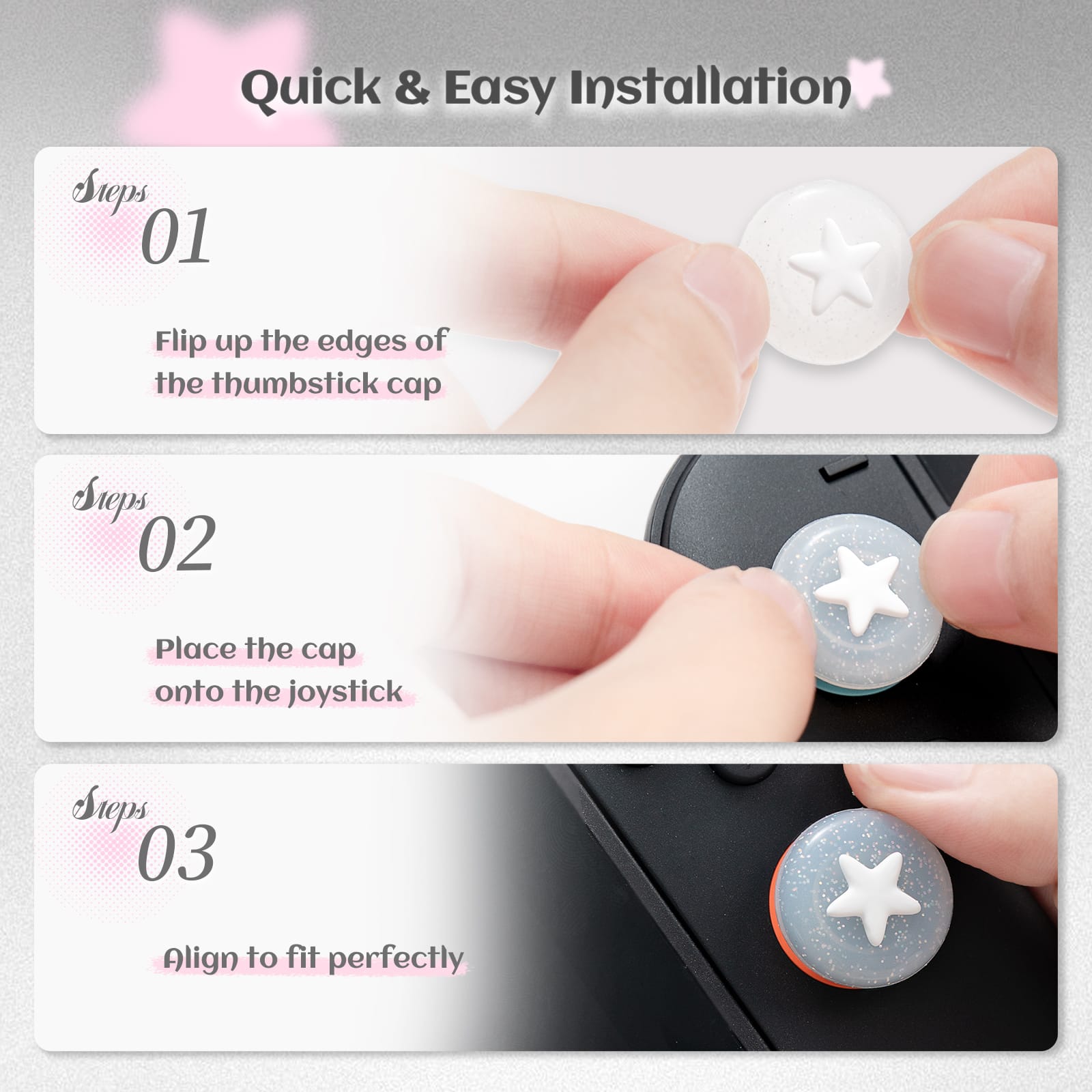 GeekShare Soap Bubble Joystick Cap for Switc 2