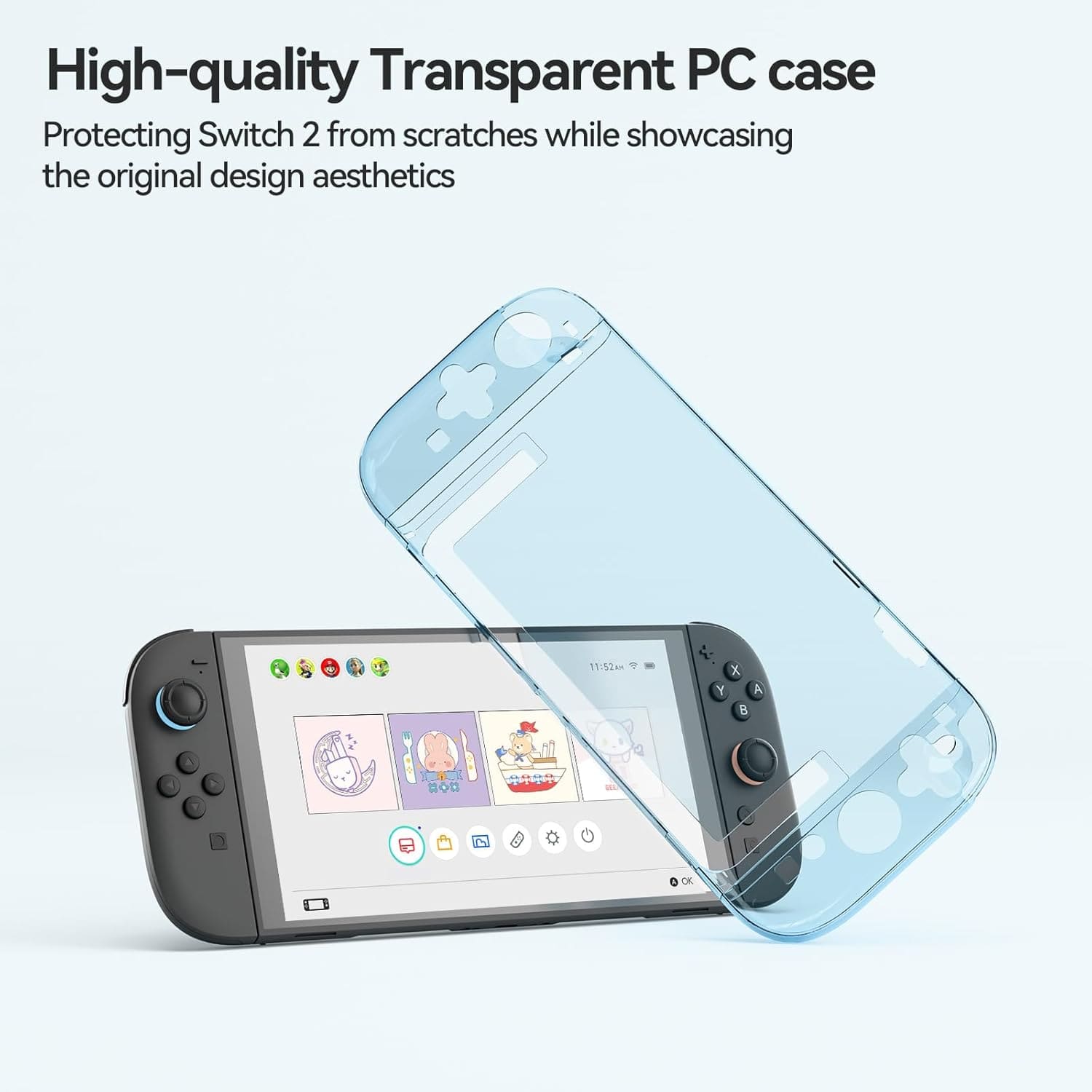 Transparent Protective Case for Switch 2