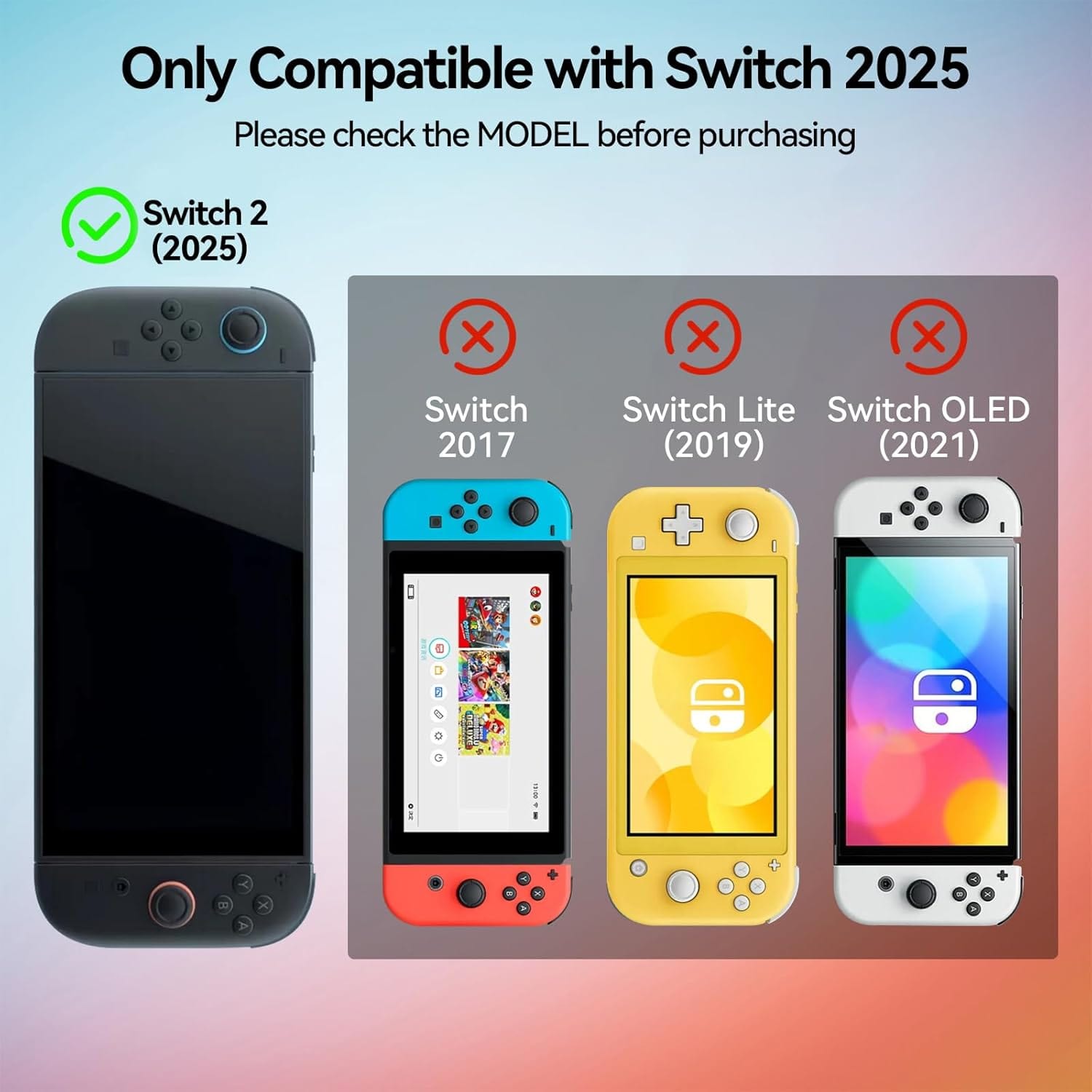 Transparent Protective Case for Switch 2